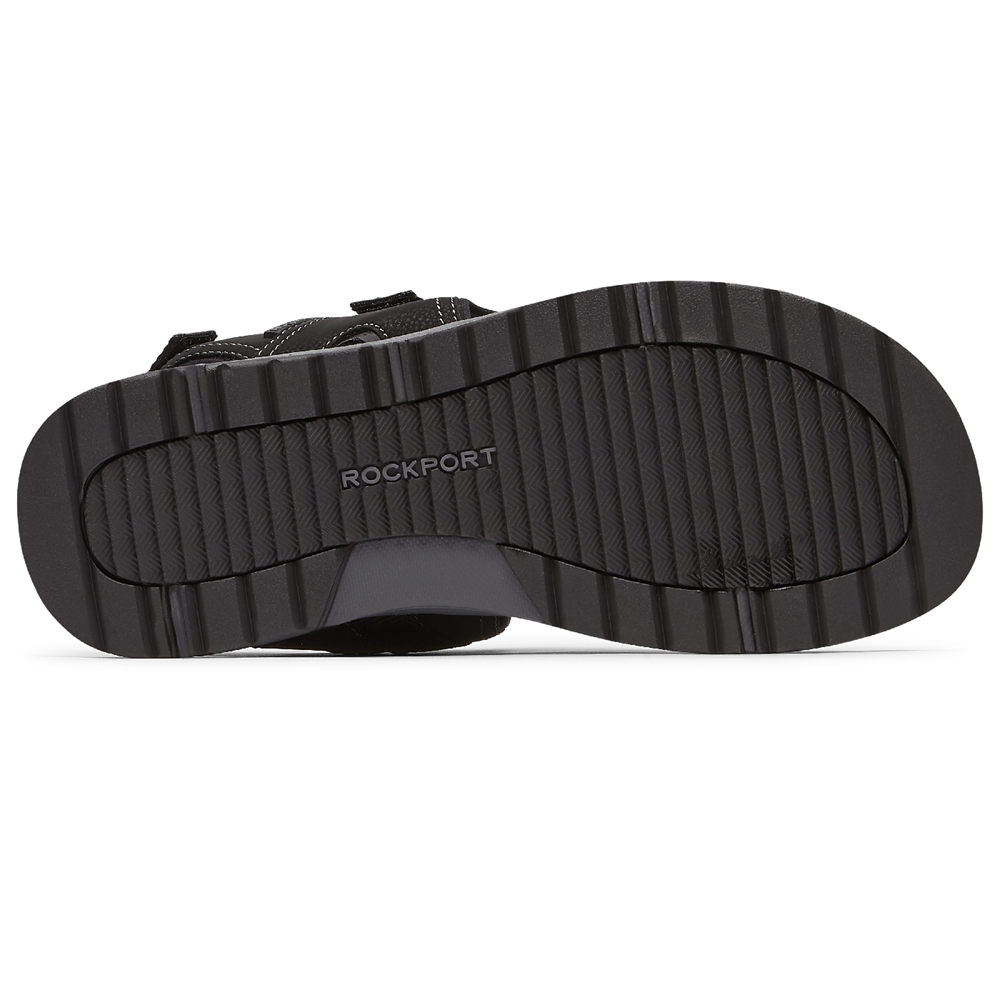 Rockport Sandaler Herr Svarta - Lucky Bay Sport 3 Strap - NRWEP6970